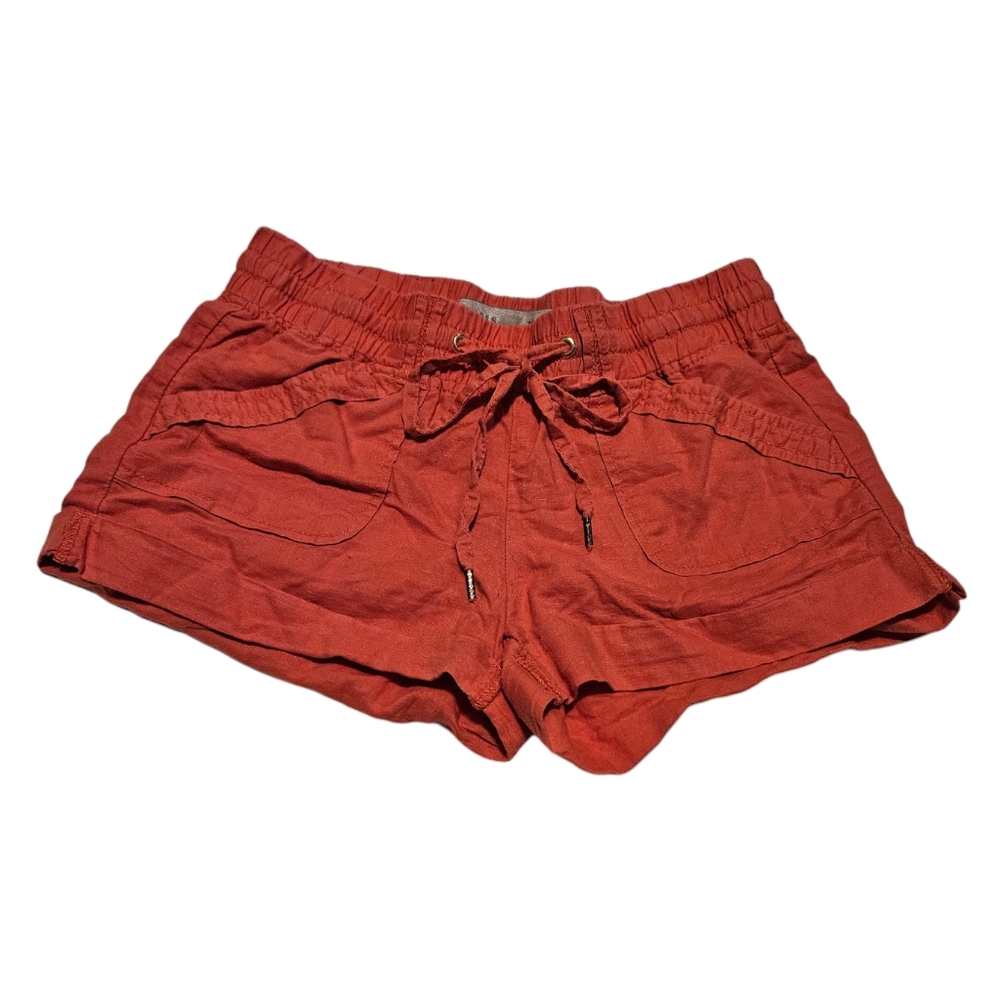 Guess linen blend coral relax fit shorts